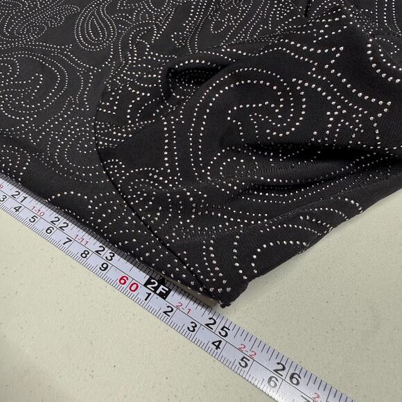 Susan Graver Tunic Womens XL Liquid Knit Metallic Stud Bell Sleeve Top Office - Picture 8 of 13